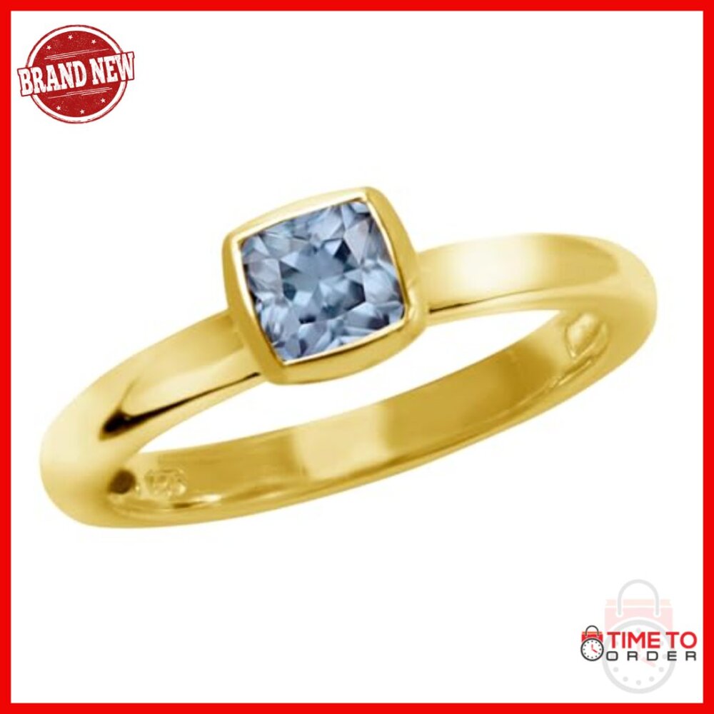 5mm Cushion Shape Stackable Sterling Silver Solit… - image 5